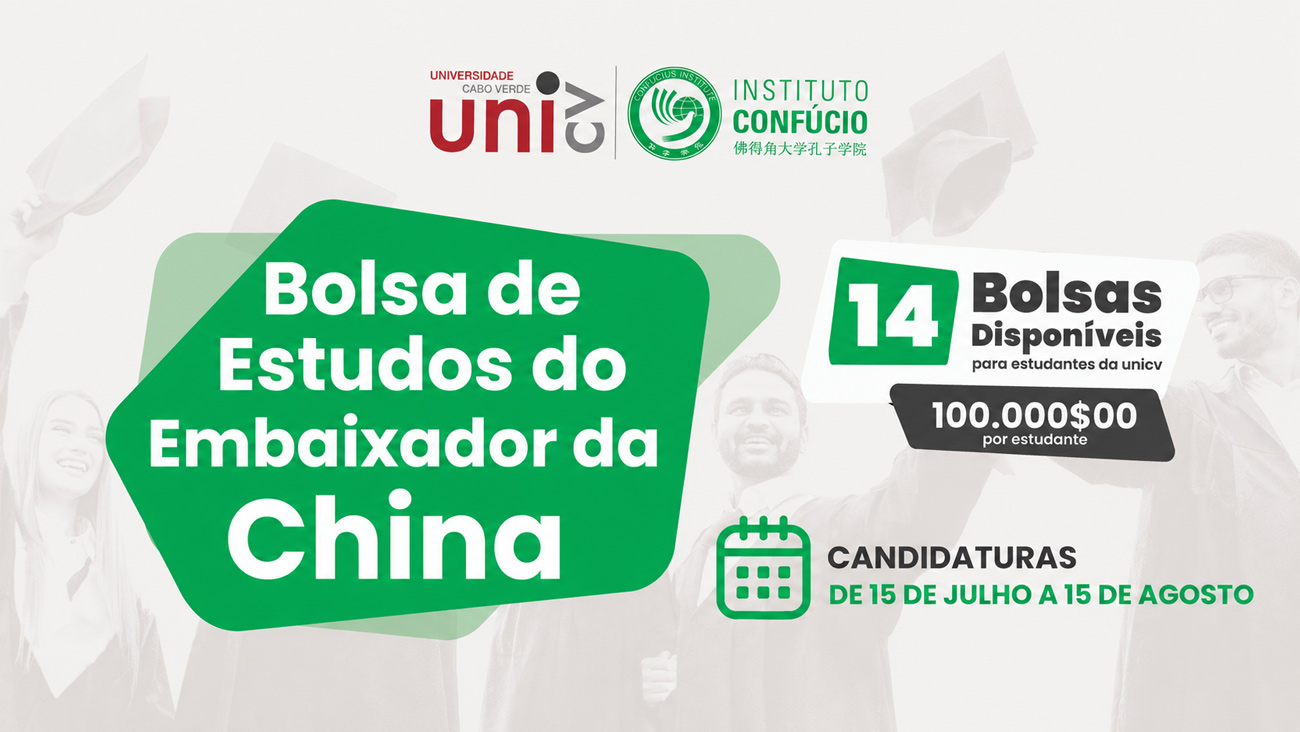 Candidaturas abertas para atribuição de bolsa de estudos financiadas pela Embaixada da China