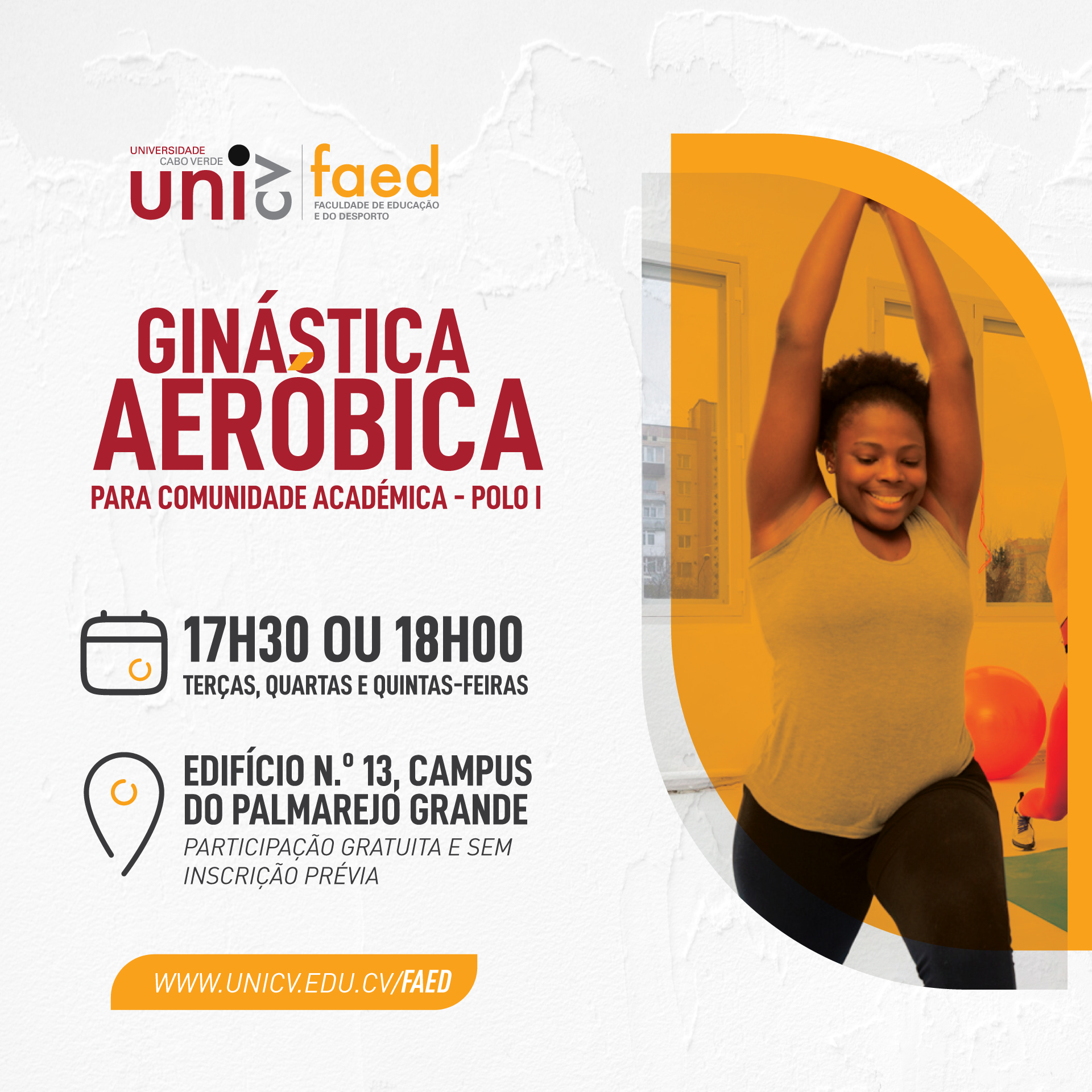 Uni-CV lança sessões gratuitas de ginástica aeróbica para toda a comunidade académica