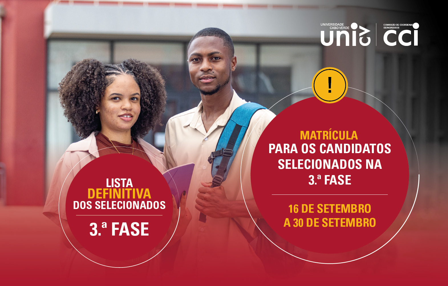 Uni-CV publica lista definitiva da 3.ª fase de candidaturas e abre matrículas até 30 de setembro
