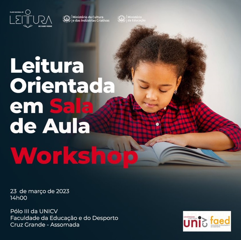 Poster Oferta de livros e workshop sobre a leitura